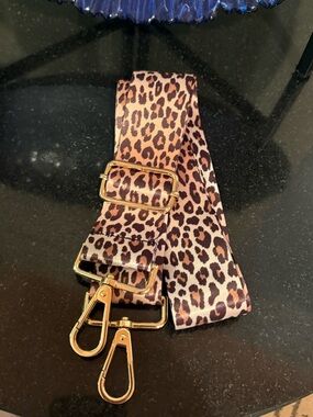 Leopard Print Bag/Purse Strap Adjustable New Gold Hardware